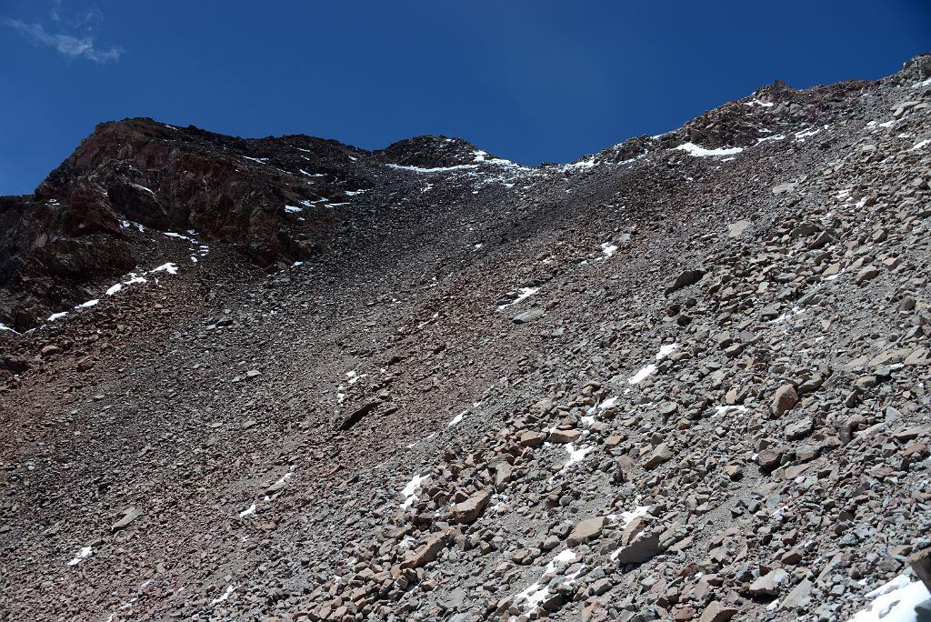 37 Climbing La Canaleta To Aconcagua Summit In The Centre